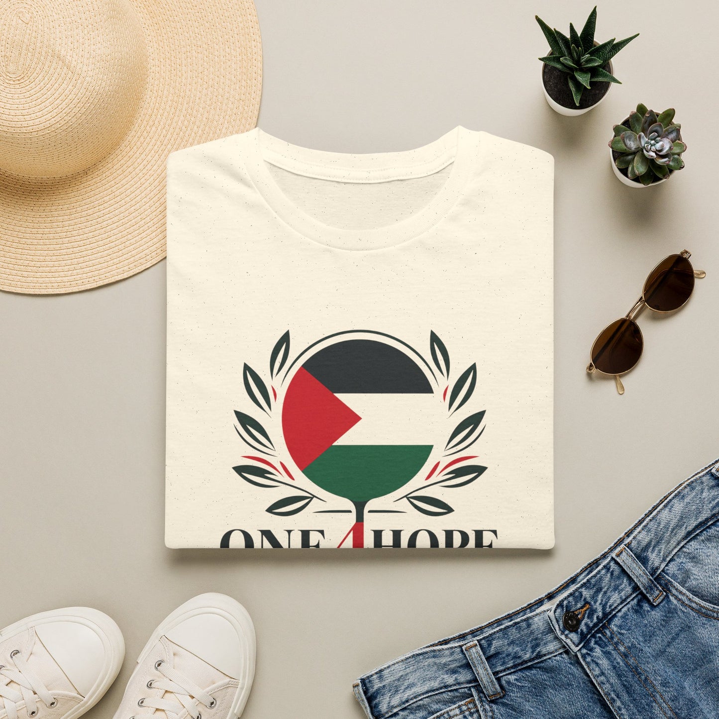 One 4 Hope Palestinian Flag T-Shirt — Solidarity Tee for Palestine