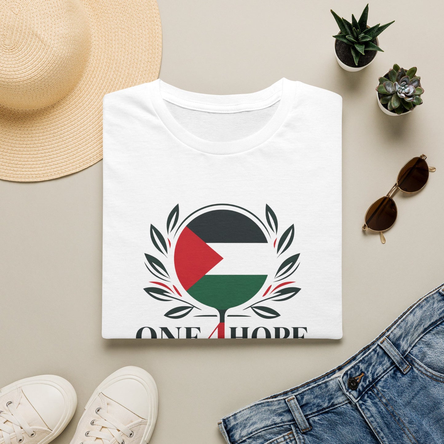 One 4 Hope Palestinian Flag T-Shirt — Solidarity Tee for Palestine