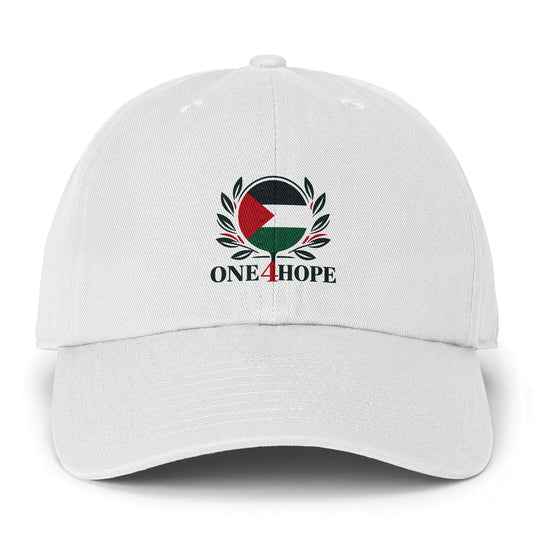 One4Hope Palestine Flag Cap — Embroidered Solidarity Dad Hat