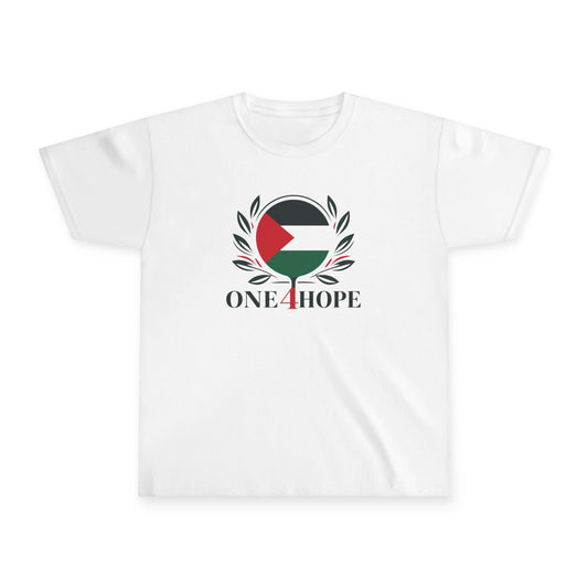 Youth T-Shirt — One4Hope Palestinian Flag Logo Tee