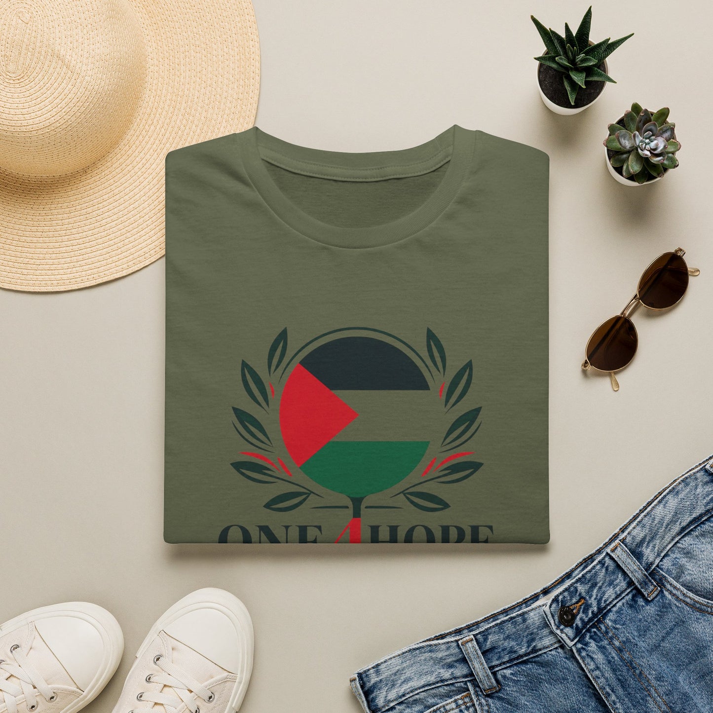 One 4 Hope Palestinian Flag T-Shirt — Solidarity Tee for Palestine